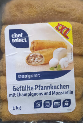 Gefüllte Pfannkuchen mit Champignons und Mozzarella