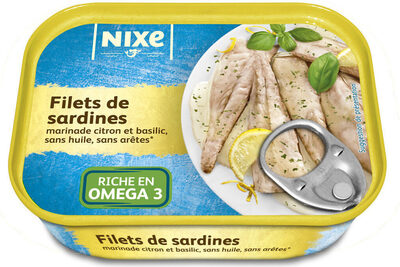 Filets de sardines marinade citron et basilic Nixe