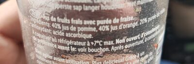 Jus de pomme, orange, fraise