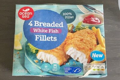 4 breaded white fish fillet