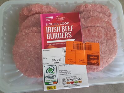 8 quick cook irish beef burgers