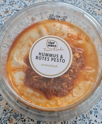 Humus und rotes Pesto