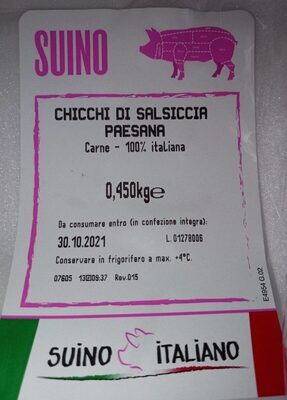 Chicchi di salsiccia paesana