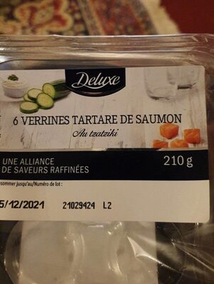 4 verrines tartare de saumon