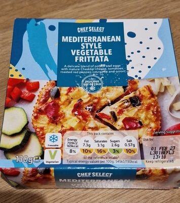 Mediterranean style vegetable frittata