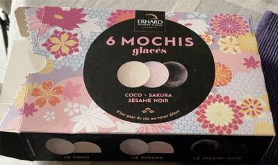 6 MOCHIS glacés - coco - Sakura - sésame noir