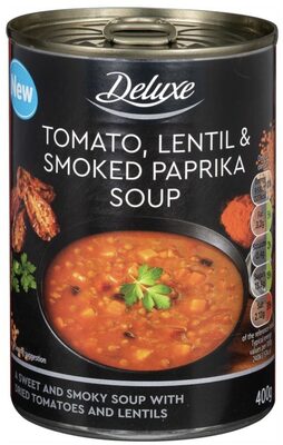 Spicy soup with lentils and tomatoes
