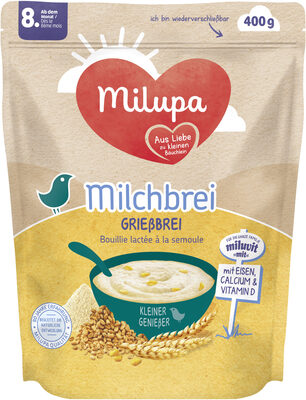 MILUPA Milchbrei Grießbrei Miluvit mit ab dem 8. Monat 400G