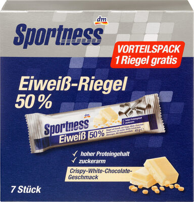 Eiweißriegel 50% Crispy-White-Chocolate Geschmack