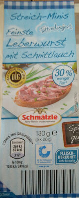 Streich-Minis Feinste Leberwurst mit Schnittlauch