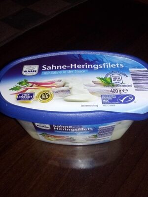 Heringsfilets in Sahnesauce - mit Zwiebeln und Gurken