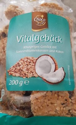 Vitalgebäck Knuspriges Gebäck mit Kokosraspeln und Kürbiskernen