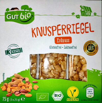 2x Bio-Knusperriegel - Erdnuss