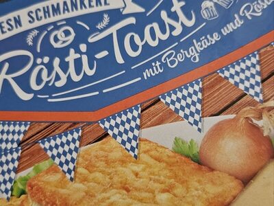 Rösti-Toast mit Bergkäse und Röstzwiebeln