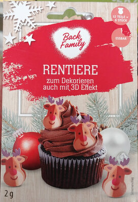Essbare Rentiere aus Oblate