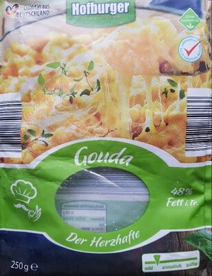 ALDI HOFBURGER Käse Gouda gerieben 250g 1.99€ 1kg 3.96€