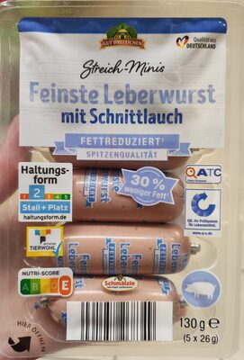 Mini Leberwurst mit Schnittlauch fettreduziert