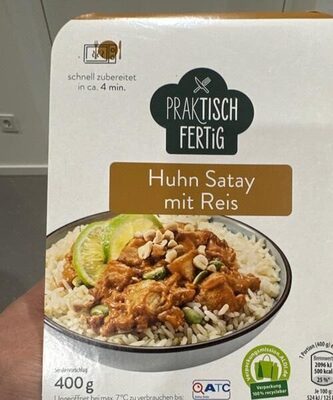 Huhn Satay mit Reis