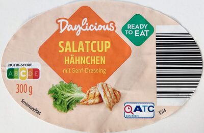 Salatcup - Hähnchen mit Senf-Dressing
