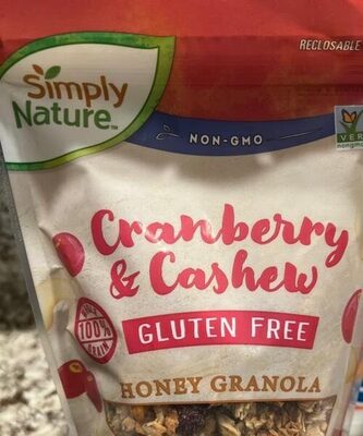 Cranberry & Cashew Gluten Free Honey Granola