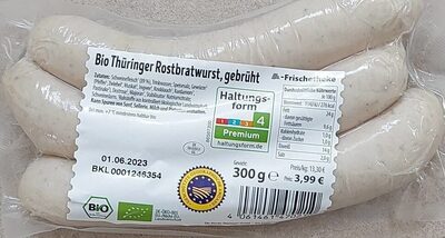 Bio thüringer Rostbratwurst, gebrüht