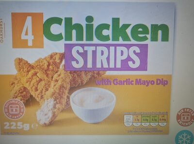 4 chicken strips with garlic mayo