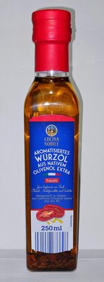 Aromatisiertes Würzöl aus nativem Olivenöl Extra - Tomate