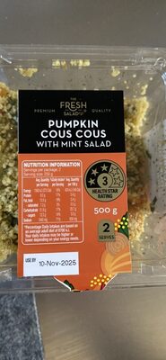 Pumpkin Cous Cous with Mint Salad