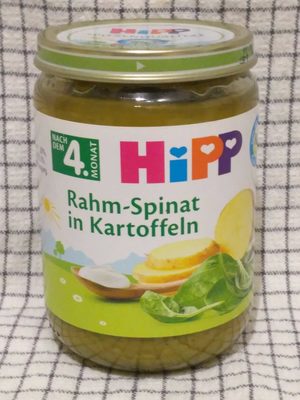 Rahm-Spinat in Kartoffeln  ( Nach dem 4. Monat )