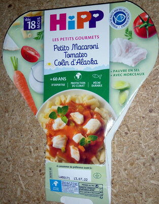 Petits Macaroni, Tomates, Colin d'Alaska