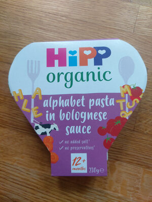 Flying alphabet pasta in a bolognese sauce