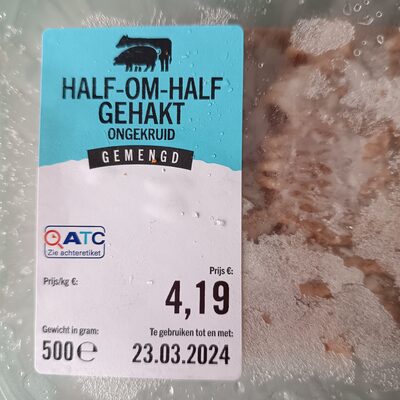 Half-om-half gehakt ongekruid