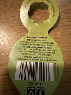 Limoensap uit concentraat