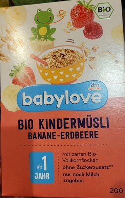 Bio Kindermüsli Banane-Erdbeere