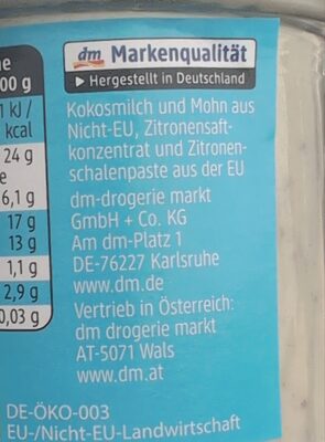 Dessert Creme Zitrone Mohn