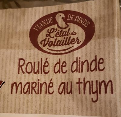 Roulé de dinde mariné au thym