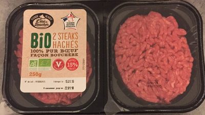 Steaks hachés bio 100% pur boeuf façon bouchère