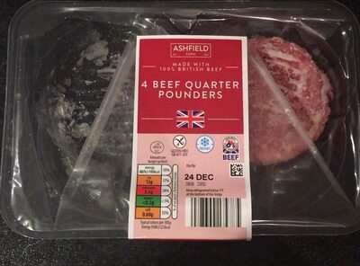 4 Beef Quarter Pounders