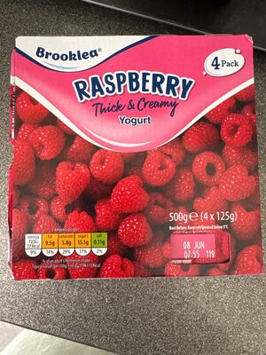 Thick and creamy raspberry yogurt