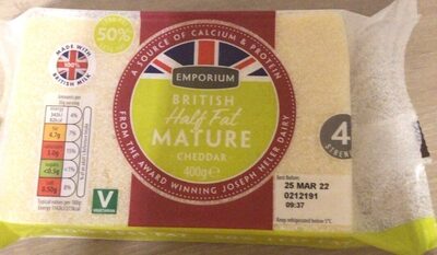 Half fat mature cheddar