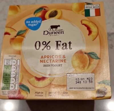 0% Fat Apricot & Nectarine Irish Yogurt