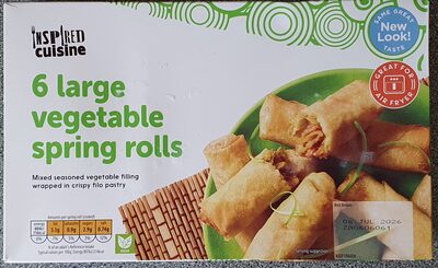 6 large vegetable spring rolls
