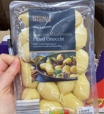 Porcini mushroom filled gnochi