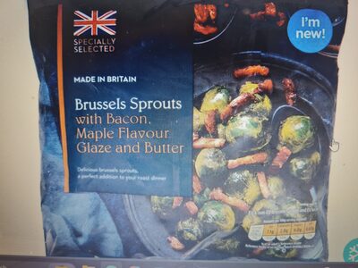 Brussels Sprouts with bacon maple flavour Glaze and butter