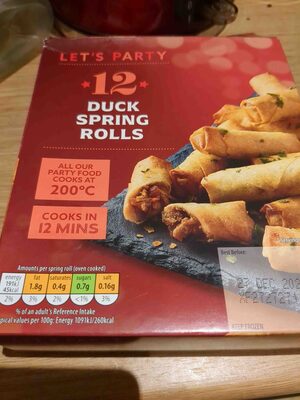 12 Duck Spring Rolls