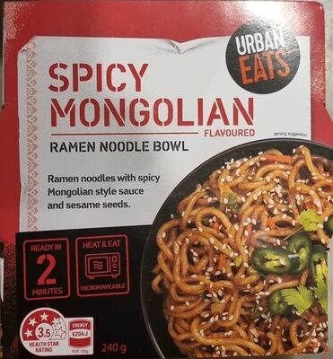 Spicy Mongolian ramen noodle bowl