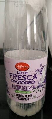 Leche fresca pastoreo sin lactosa semidesnatada