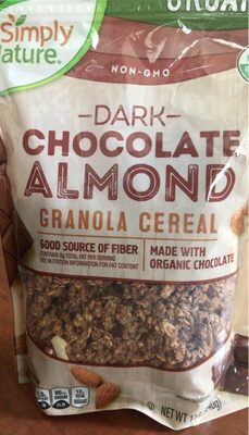 simply dark chocolate almond granola cereal