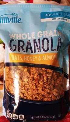 Oats, honey & almonds whole grain granola, oats, honey & almonds