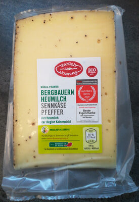 Bergbauern Heumilch - Senbkäse Pfeffer